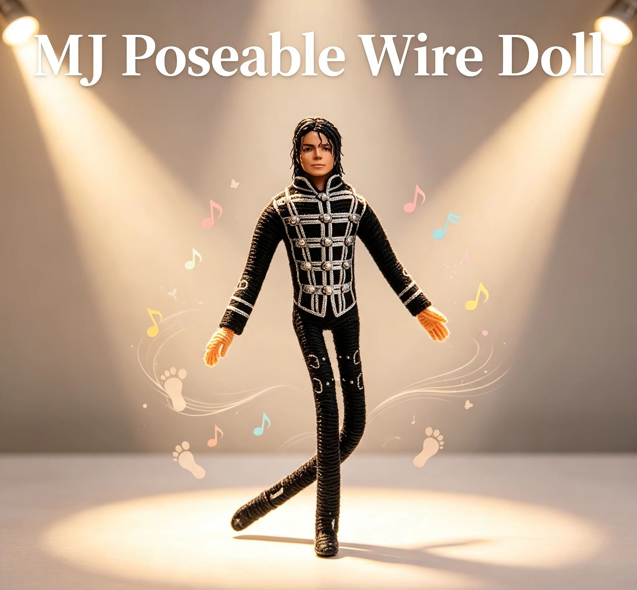 Anime Merchandise Plush Toys - Boneco de Pelúcia Articulado Michael Jackson: