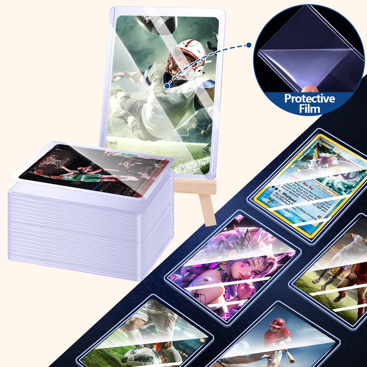 25-100 pces mangas de cartão d - Collector Card Sleeve avaliação e preço